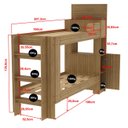 Ver imagem 2 de Cama Beliche Juvenil Escadas Baú Armário 240cm Tecnomóbili