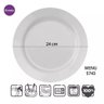 Pratos Rasos Duralex Opaline Menu 24cm 12 Unidades - Nadir 5743 - 4