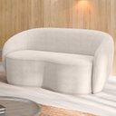 Ver imagem 2 de Sofá 3 Lugares 180cm Sala de Estar Living Oscar K01 Bouclê Creme - Lyam Decor