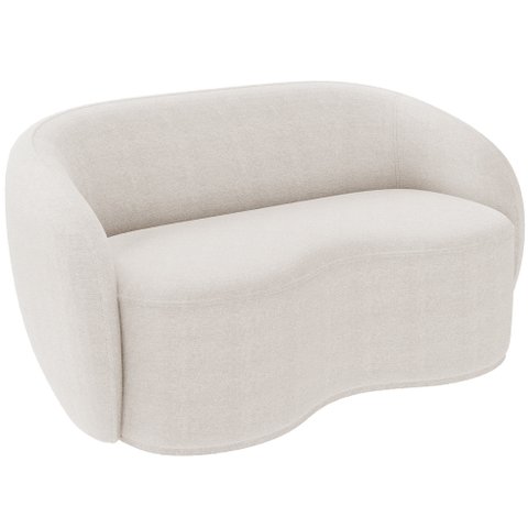 Sofá 3 Lugares 180cm Sala de Estar Living Oscar K01 Bouclê Creme - Lyam Decor