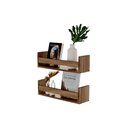 Ver imagem 2 de Kit 2 Prateleiras Porta Objetos Freijó 60 X 12cm Suporte Invisivel