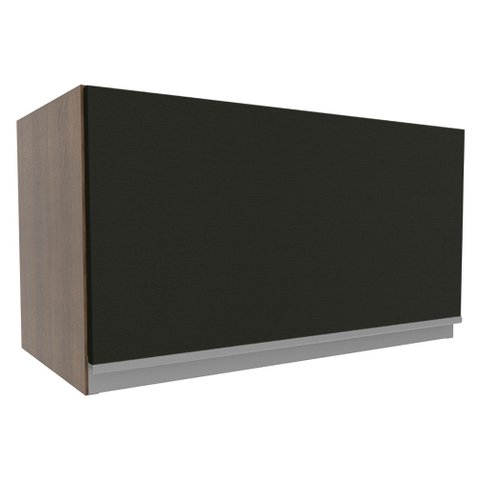Armário Aéreo Madesa Glamy 60 cm 1 Porta Suspensa Rustic/Preto Cor:Rustic/Preto