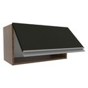 Ver imagem 4 de Armário Aéreo Madesa Glamy 60 cm 1 Porta Suspensa Rustic/Preto Cor:Rustic/Preto
