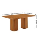 Ver imagem 3 de Mesa de Jantar Eloise 6 Lugares Retangular MDF 180cm Grafite e Naturalle Moderna