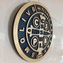 Ver imagem 1 de Quadro Decorativo Vazado em 3d Medalha Moeda de São Bento 3 Camadas de Mdf 40cm