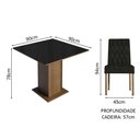 Ver mais imagens de Conjunto Sala de Jantar Mesa Tampo de Vidro 4 Cadeiras Rustic/preto/oxford Anaju Madesa Rustic/preto