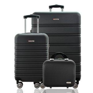 Kit Conjunto 2 Malas Rígidas 360° com Tsa com Frasqueira - Gladiador A3pg Cor: Grafite