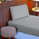 Ver imagem 2 de Conjunto de Cama Solteiro 400 Fios 2 Peças Ponto Palito Cor:cinza