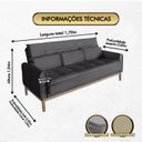 Ver imagem 2 de Sofá Cama Rivieira 1.70m - Chumbo
