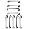 Alça de Apoio 30cm Barra Inox Kit 8 Unidades Idoso Cadeirante Banheiro Box Corrimao Suporte Acessibi - 1