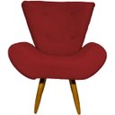 Ver imagem 3 de Kit Poltrona Decorativa Para Sala Recepção Escritório Consultório + Puff Emilia Suede