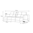 Ver imagem 4 de Sofá Decorativo Monica 3 Lugares Sala de Estar 252cm Reclinável e Retrátil Couro Off White G40 - Gra