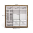 Ver imagem 2 de Guarda-roupa Casal 100% Mdf Kappesberg 6 Portas com Espelhos 8 Gavetas Branco/nogueira