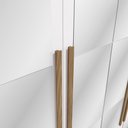Ver imagem 6 de Guarda-roupa Casal 100% Mdf Kappesberg 6 Portas com Espelhos 8 Gavetas Branco/nogueira