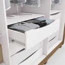 Ver imagem 7 de Guarda-roupa Casal 100% Mdf Kappesberg 6 Portas com Espelhos 8 Gavetas Branco/nogueira