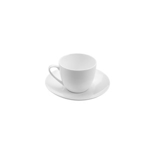 Xícara e Pires Chá Porcelana Clean Tradicional 220ml