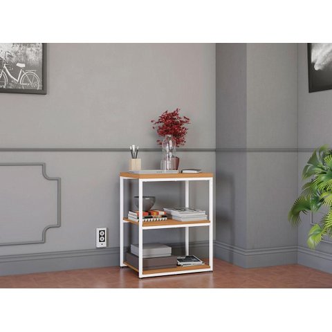 Mesa de Apoio Desk 045 Canela/branco