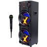 Caixa Som Amplificada Bluetooth 1300W Rms Woofer Mp3 Fm Usb Led Bivolt + Microfone ACA 1300 New X Am - 1