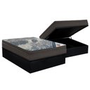 Ver imagem 1 de Cama Box Baú Casal: Colchão Molas Ensacadas Ortobom Superpocket Fort Tech Iso + Base Black(138x188