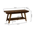 Ver imagem 2 de Banco/sapateira 1 Prateleira Summer 70cm Madeira Imbuia Maciça Stain Imbuia