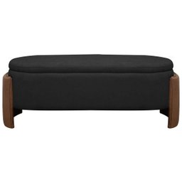 Recamier Sapateira Baú Império Casal 140cm Bouclê Facto - Sofa Store:bouclê Preto - 3