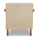 Ver imagem 6 de Kit 02 Poltronas Decorativa Natália Linho Base em Madeira Castanho - Pallazio