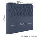 Ver imagem 4 de Cabeceira Casal 138 cm Vegas Veludo Azul Soon