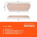 Ver imagem 5 de Kit Vaso e Prato Jardineira Tamara Bege 60 Terrano