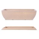 Ver imagem 1 de Kit Vaso e Prato Jardineira Tamara Bege 60 Terrano