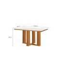 Ver imagem 4 de Conjunto de Jantar Mesa Florença 120x80cm Tampo MDF e Vidro com 4 Cadeiras Atena Marrom/Castanho Cinamomo/Pena Bege/Off White