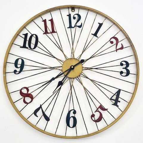 Relógio De Parede 3d Roda Bicicleta Design Europeu 60cm