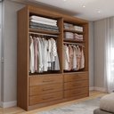 Ver imagem 2 de Guarda-roupa Solteiro Essence 2 Portas 6 Gavetas com Chave Cinamomo - Panorama Móveis