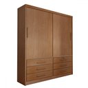 Ver imagem 3 de Guarda-roupa Solteiro Essence 2 Portas 6 Gavetas com Chave Cinamomo - Panorama Móveis