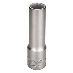 Soquete Estriado Longo em Aço Cromo Vanádio 3/8" - Encaixe 1/2" Tramontina Pro Tramontina