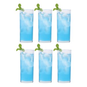 Conjunto 6 Copos Jamaica Vidro Tubo Long Drink Bar 320ml