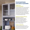 Ver imagem 7 de Armário Aéreo Cristaleira 2 Portas Marselha Cabecasa Madeiraoriginals