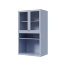 Ver imagem 3 de Armário Aéreo Planejado Cristaleira 2 Portas Marselha CabeCasa MadeiraOriginals Azul/Sereno