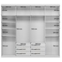 Ver imagem 6 de Guarda Roupa Casal Master 8 Portas 6 Gavetas MDP 238,8cm Branco Brilho e Cama Solteiro Invicta