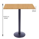 Ver imagem 4 de Mesa Bistrô Zeta Ferro Preto 111,50 Cm Alt Base Disco Tampo Mdp Quadrado 60 Cm Larg X 2,50 Cm Samba