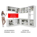 Ver imagem 6 de Armário de Cozinha Completa de Canto 459cm Branco Agata Madesa 01