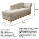 Ver imagem 4 de Kit Diva Recamier Vanessa 160cm Lado Esquerdo e 02 Poltronas Laura Suede - Doce Sonho Móveis RECAMIE