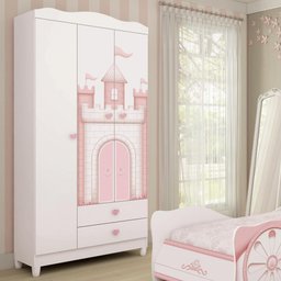 Guarda Roupa Infantil Sophia com 3 Portas - Branco - 1