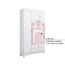 Guarda Roupa Infantil Sophia com 3 Portas - Branco - 3