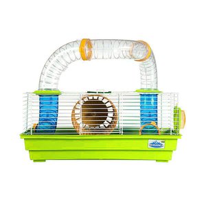 Gaiola para Hamster Roedores Bragança com Tubos Divertidos 3 Andares Amarela