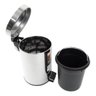 LIXEIRA INOX COM PEDAL BALDE REMOVIVEL 5 LITROS - 3