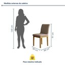 Ver imagem 5 de Conjunto Sala de Jantar 6 Lugares Retangular Tampo Vidro Base Madeira Maciça Mesa e Cadeiras Bella