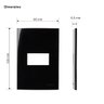 Kit 5 Placa 4x2 1 Posto Ebony Preta Sleek Margirius Cor:preto - 3