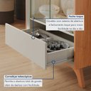 Ver imagem 2 de Cristaleira Premium 81,8 cm Off White/Naturalle Mavaular