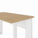 Ver imagem 6 de Mesa Escrivaninha 120 cm X 60 cm Tampo 25 mm Design Industrial F5 Office Cor:Macadâmia com Branco