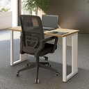 Ver imagem 7 de Mesa Escrivaninha 120 cm X 60 cm Tampo 25 mm Design Industrial F5 Office Cor:Macadâmia com Branco